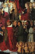 CHARONTON, Enguerrand The Coronation of the Virgin, detail: the crowd iyu painting